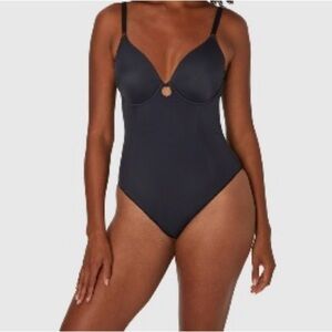 Maidenform Extra Firm Tummy Control Shapewear Bodysuit Black Medium NWT